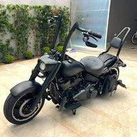 Wings Custom Sissy Bar Backbone Brutale 25" Detachable - Softail 00-26 - Gloss Black / Matte Black