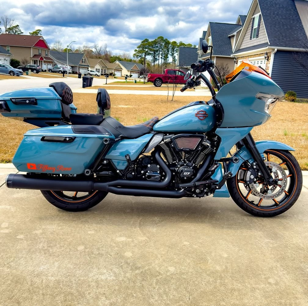 Wings Custom Front King Brutale 1-1/2" Handlebars - Road Glide 00-26 - Gloss Black / Matte Black / Polished Stainless Steel