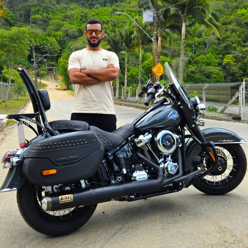 Wings Custom Super Sport Slip-On by Wings & El Camino - Softail 2025 Heritage, Low Rider S/ST, Street Bob