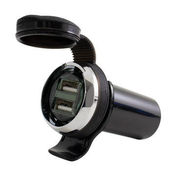 Koso Dual USB Adaptor Direct Fit '92-Up Models W/ Lighter