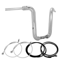 Wings Custom Ape Classic Rhino 2" Handlebar Kit with Cables & Wiring - Road King 14-25 (Hydraulic Clutch) - Polished Stainless Steel