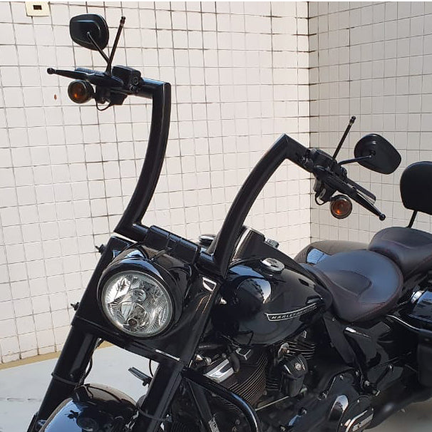 Wings Custom King Rhino 2" Handlebars - Road King 00-25 - Gloss Black / Matte Black