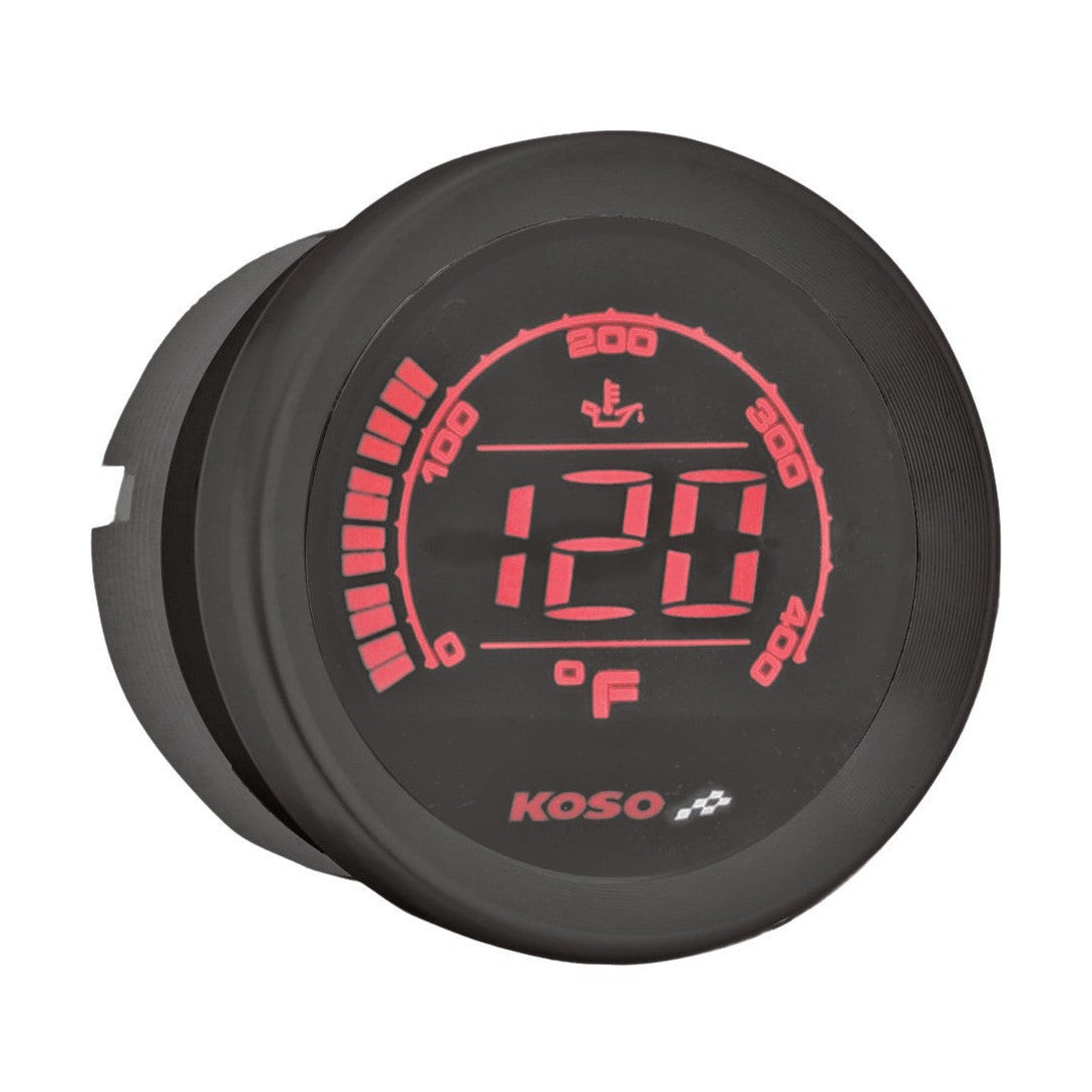 Koso HD-02T 2'' Oil Temp Gauge Black Bezel