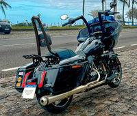 Wings Custom Sissy Bar Backbone Brutale 25" Detachable - Touring 09-26 - Gloss Black / Matte Black