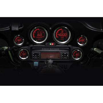 Koso HD-02 Series Gauge Kit Silver Bezel Oil Temp