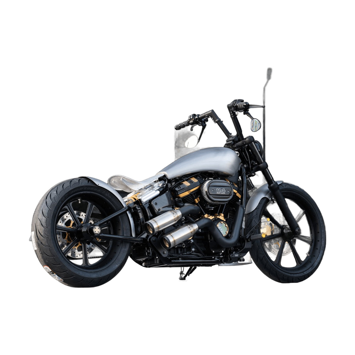 BTC Adjustable Bobber Seat Set Raw - Softail 18-up