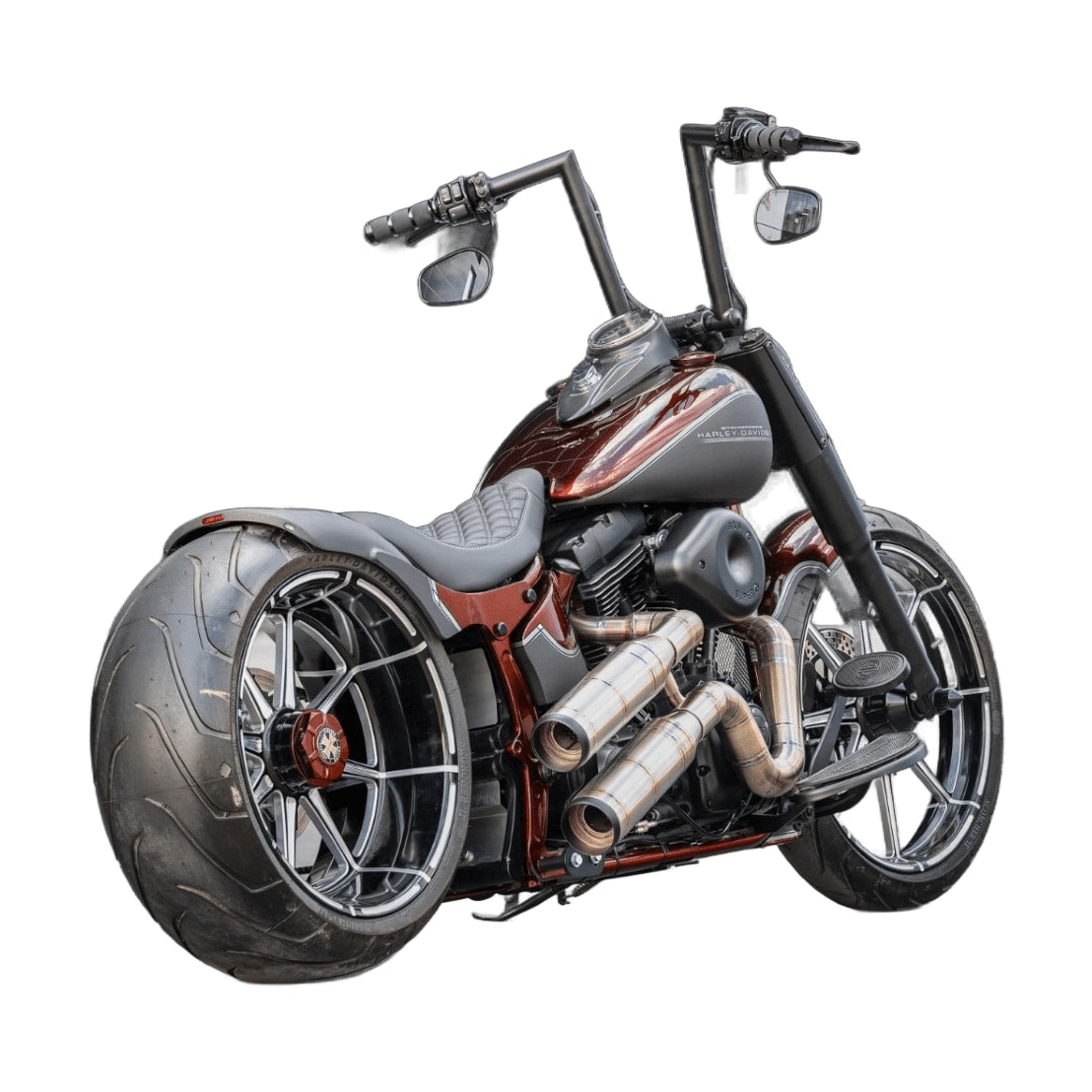 BTC Classic Rear Fender TC with Integrated Lights - Softail 08-17