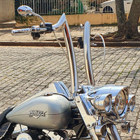 Wings Custom Diablo Rhino 2" Handlebar Kit with Cables & Wiring - Road King 13-16 & 21-25 (Cable Clutch) - Polished Stainless Steel