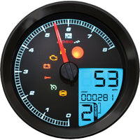 Koso Speedo / Tach BLK Bezel LCD Color Change Display