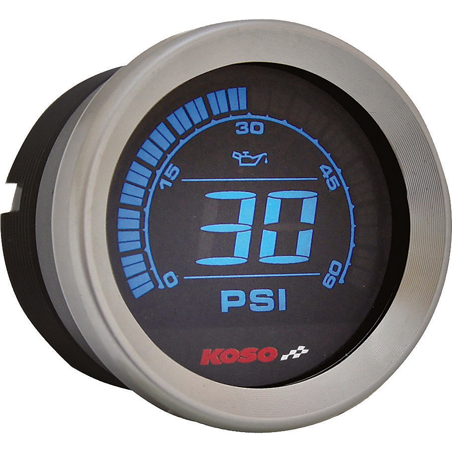 Koso Digital Gauge Cluster Silver Bezel 04-13 Flht and Fltr