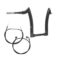 Wings Custom Diablo Rhino 2" Handlebar Kit with Cables - Road Glide 08-13 & 21-26 (Cable Clutch) - Gloss Black / Matte Black