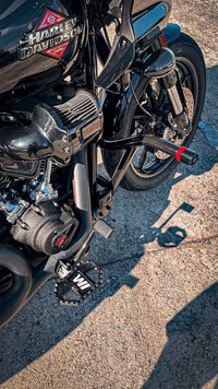 Wings Custom Thunder One Front Foot Pegs - Softail 18-26 - Black