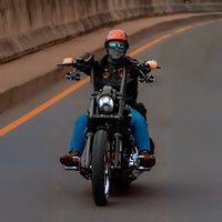 Wings Custom Diablo Curve Rhino 2" Handlebar Kit with Cables & Wiring - Softail 11-15 (Cable Throttle) - Gloss Black / Matte Black