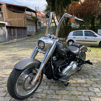 Wings Custom Front King Rhino 2" Handlebars - Fat Boy 00-26 - Polished Stainless Steel