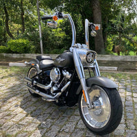 Wings Custom Front King Rhino 2" Handlebars - Fat Boy 00-26 - Polished Stainless Steel