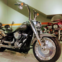 Wings Custom Front King Rhino 2" Handlebars - Fat Boy 00-26 - Polished Stainless Steel