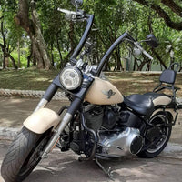 Wings Custom King Rhino 2" Handlebars - Fat Boy 00-26 - Gloss Black / Matte Black