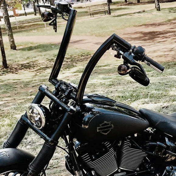 Wings Custom Front King Rhino 2" Handlebars - Breakout 13-26 - Gloss Black / Matte Black