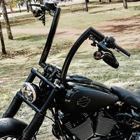 Wings Custom Front King Rhino 2" Handlebars - Breakout 13-26 - Gloss Black / Matte Black