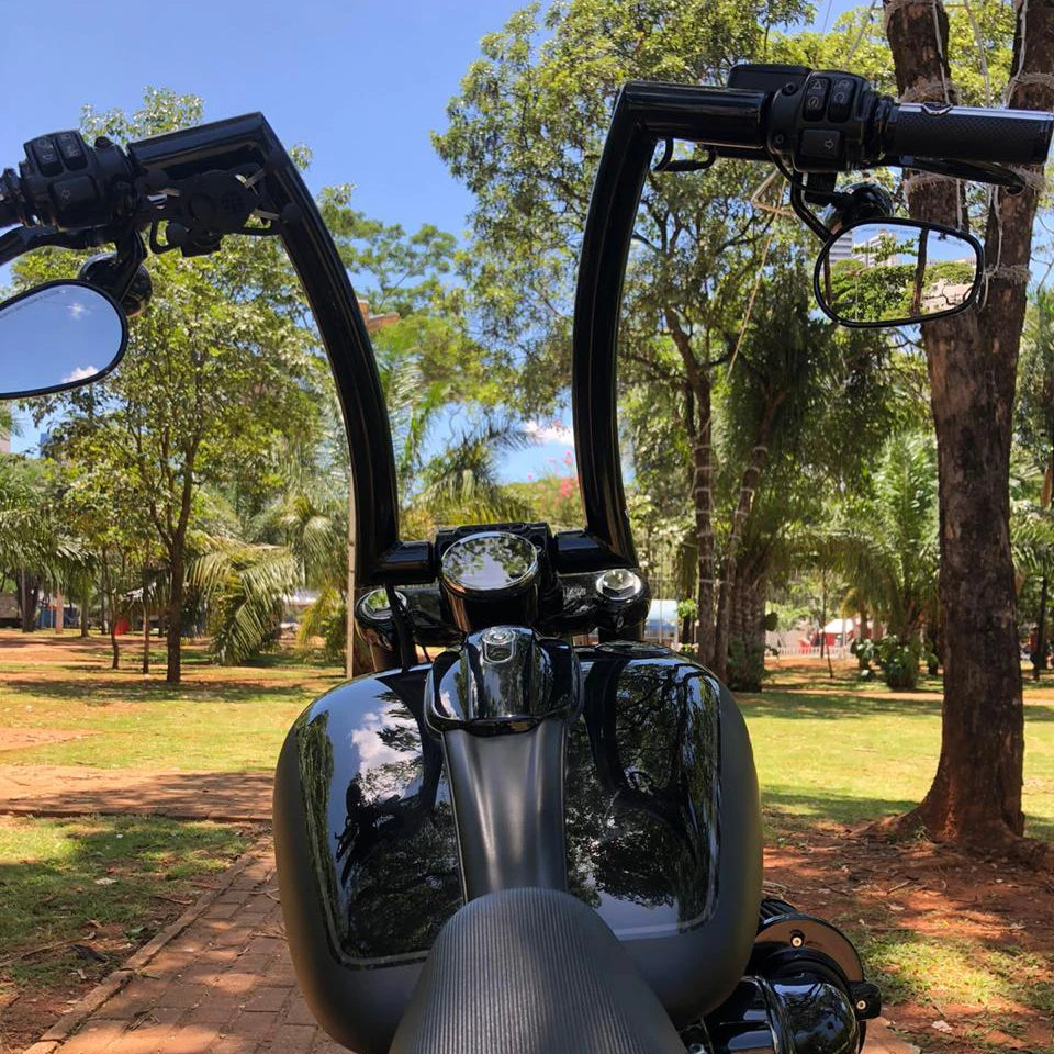 Wings Custom Front King Rhino 2" Handlebars - Breakout 13-26 - Gloss Black / Matte Black