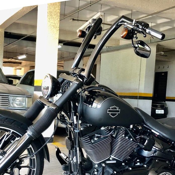 Wings Custom Front King Rhino 2" Handlebars - Breakout 13-26 - Gloss Black / Matte Black