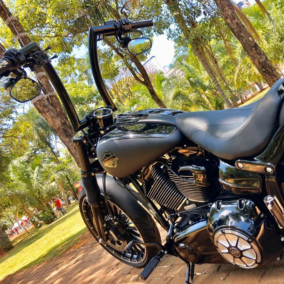 Wings Custom Front King Rhino 2" Handlebars - Breakout 13-26 - Gloss Black / Matte Black