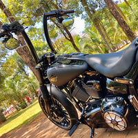 Wings Custom Front King Rhino 2" Handlebars - Breakout 13-26 - Gloss Black / Matte Black