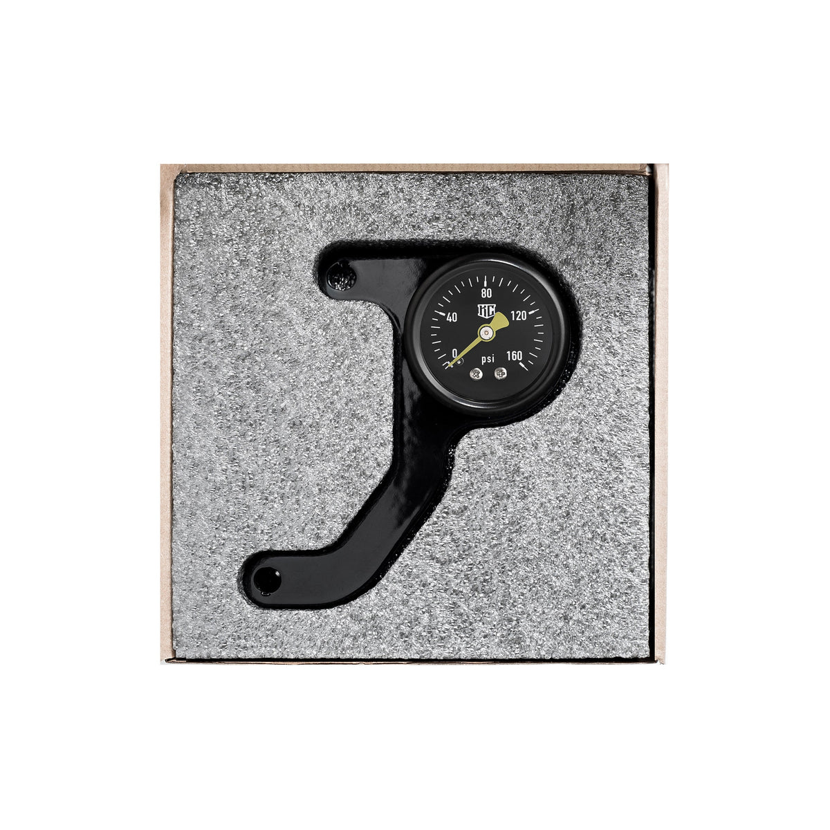Killer Custom Black Rocker Box Mounted Air Ride Pressure Gauge Kit - Softail 18-up