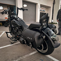 Wings Custom Diablo Curve Rhino 2" Handlebar Kit with Cables & Wiring - Softail 11-15 (Cable Throttle) - Gloss Black / Matte Black