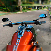 Wings Custom T-Bar Rhino 2" Handlebars - Fat Boy 00-26 - Gloss Black / Matte Black / Polished Stainless Steel