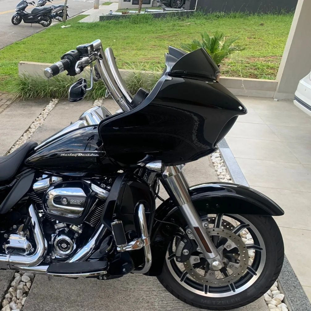 Wings Custom King Curve Rhino 2" Handlebar Kit with Cables - Road Glide 08-13 & 21-26 (Cable Clutch) - Polished Stainless Steel