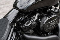 Killer Custom Black Rocker Box Mounted Air Ride Pressure Gauge Kit - Softail 18-up