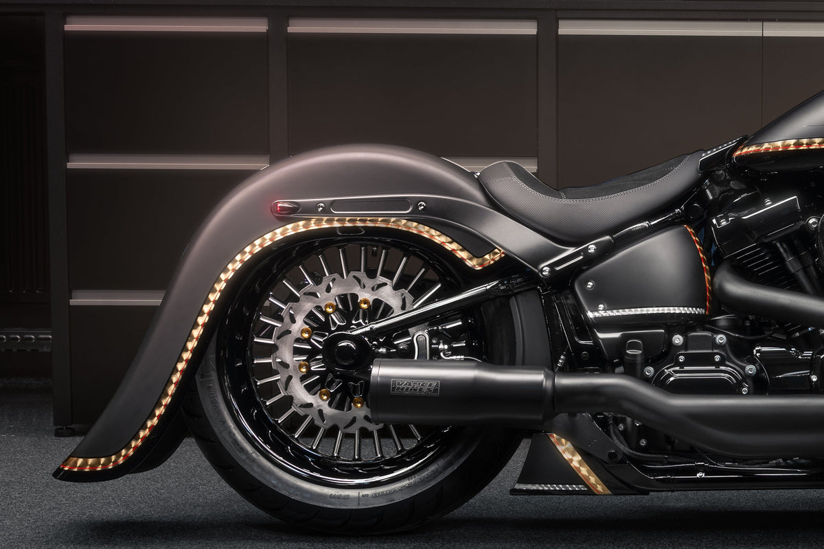 Killer Custom Stretched Rear Fender 7.5" 180-200 Tires - Softail 18-up