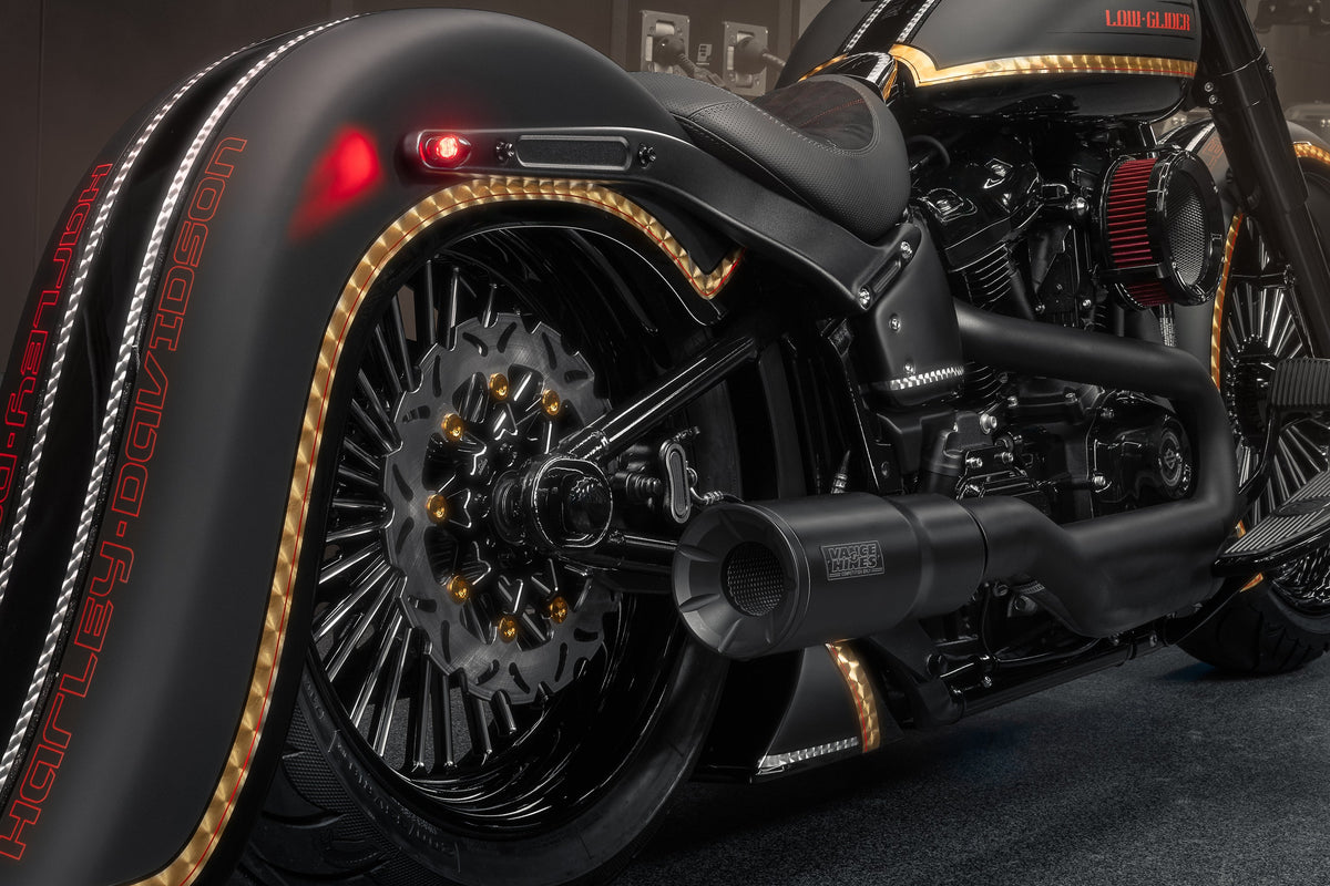 Killer Custom Stretched Rear Fender 7.5" 180-200 Tires - Softail 18-up