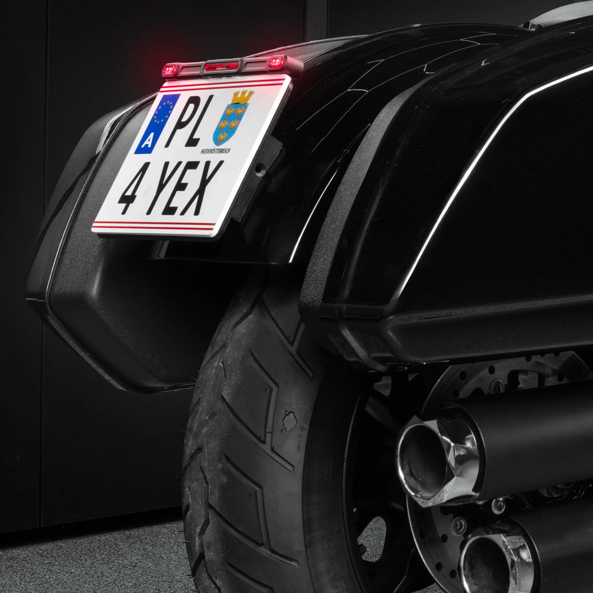 Killer Custom License Plate Bracket & Taillight Adapter CNC Black - Low Rider S/ST 18-up