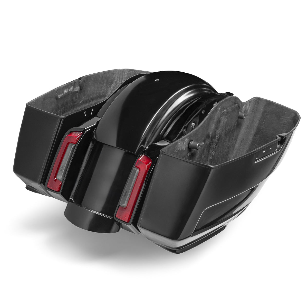 Killer Custom Saddlebags & Rear Fender Kit "Edge Line" Universal Plate Recess - Touring 24-up