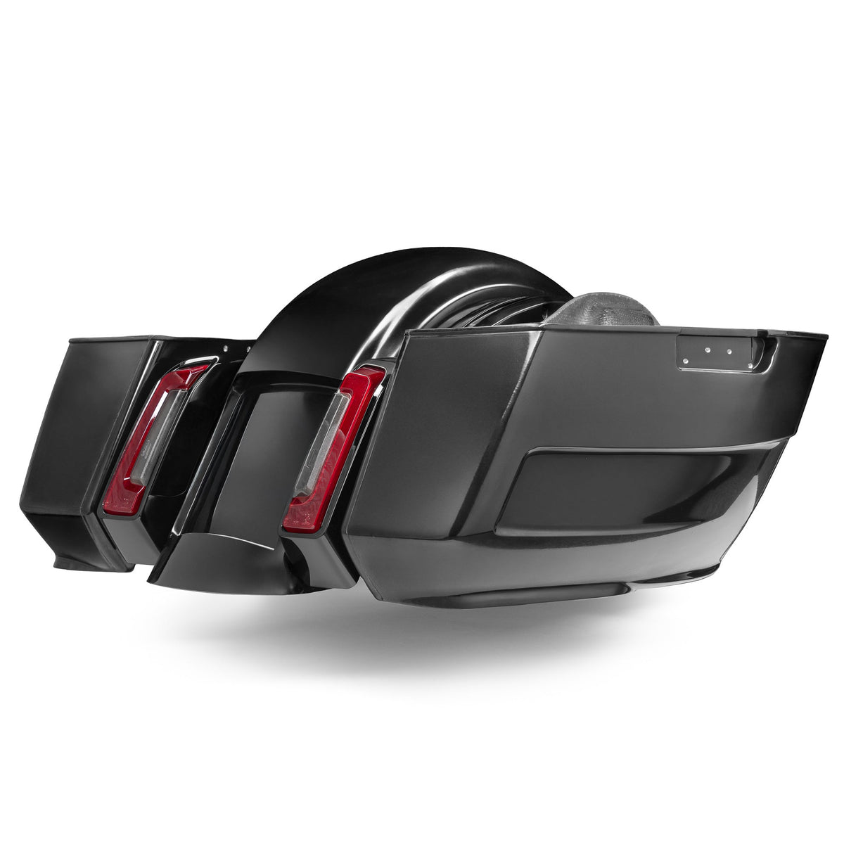 Killer Custom Saddlebags & Rear Fender Kit "Edge Line" Universal Plate Recess - Touring 24-up