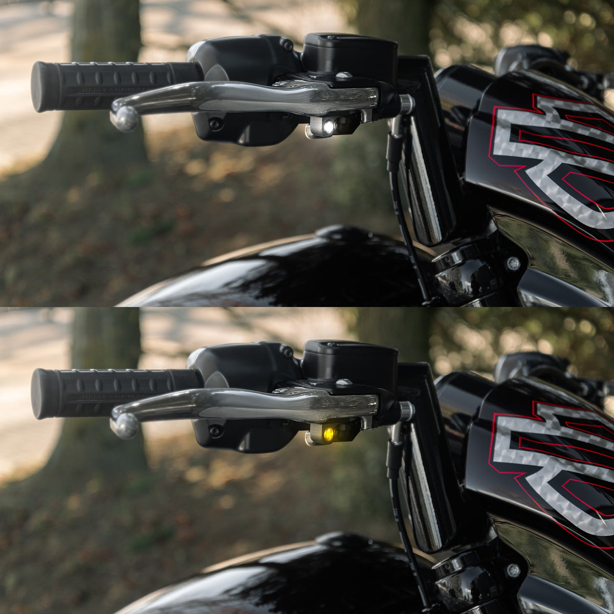 Killer Custom Front LED Turn Signals CNC with DRL Option - Softail 25-up