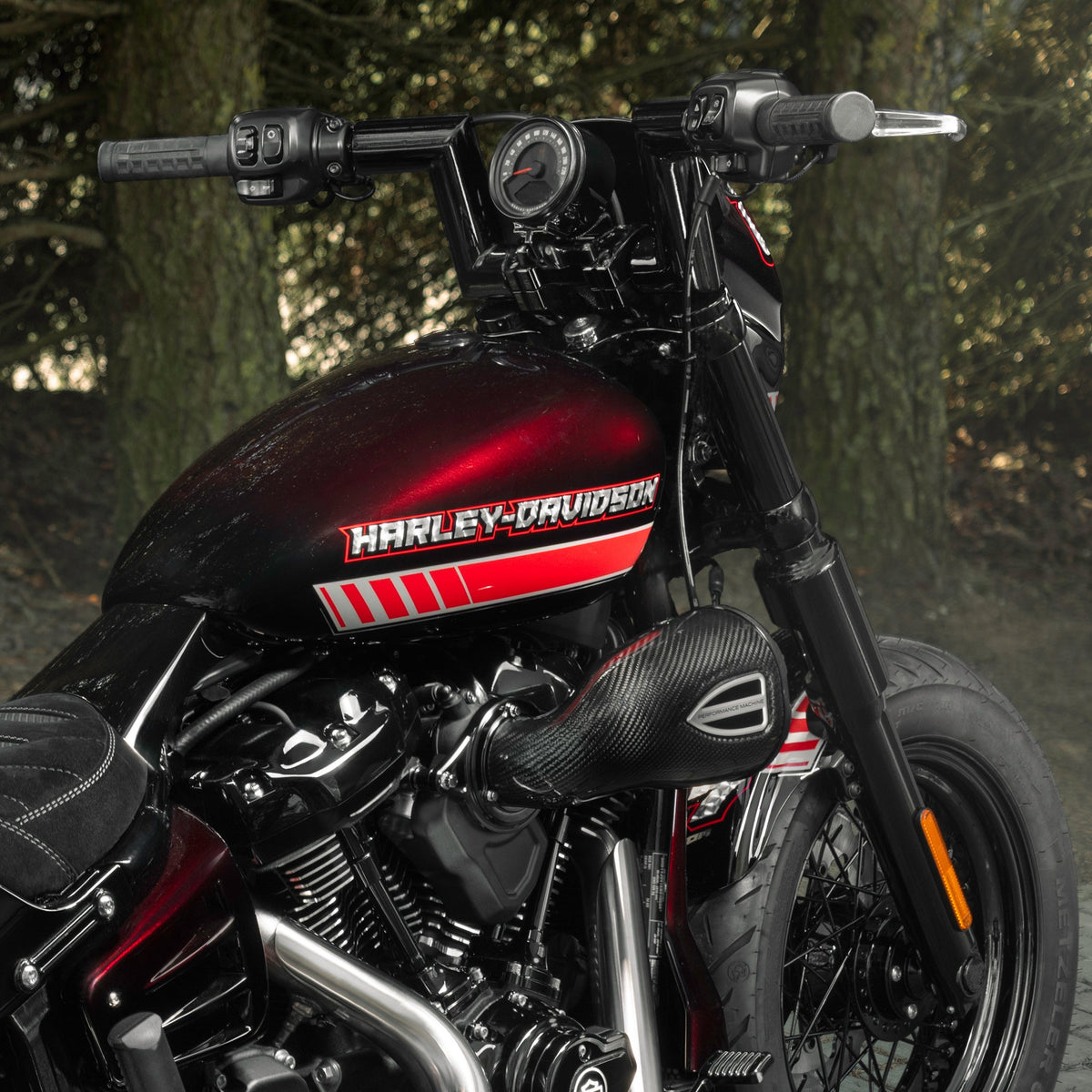 Killer Custom 4" Speedometer Mount Bracket for "Task Force" Risers - Softail 18-up