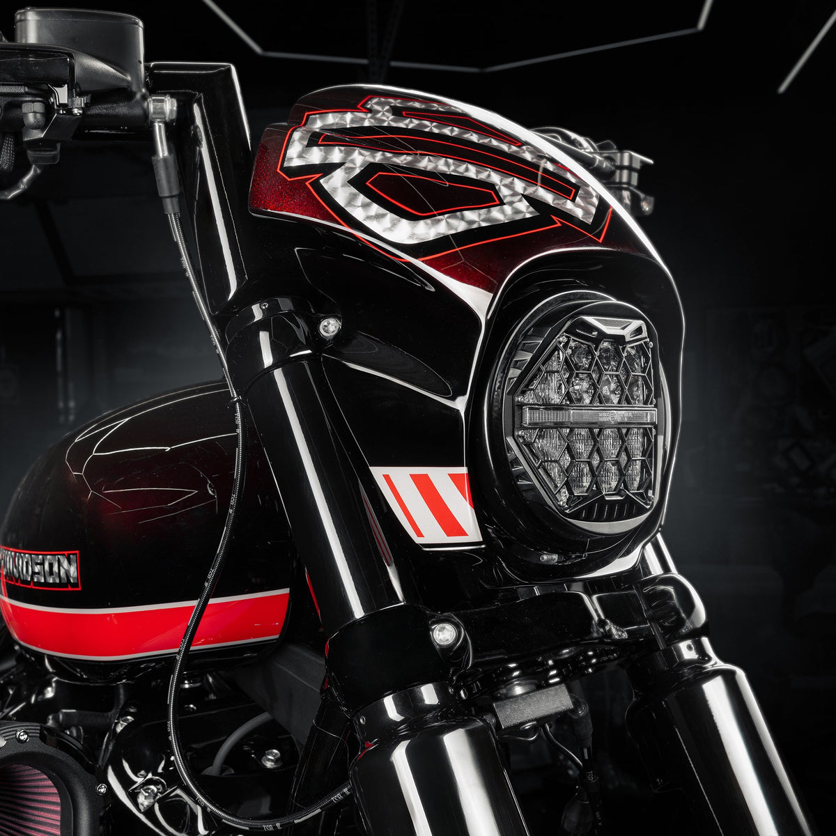 Killer Custom 5 3/4" Honeycomb LED Headlight - Street Bob / Low Rider S / Breakout 18-up