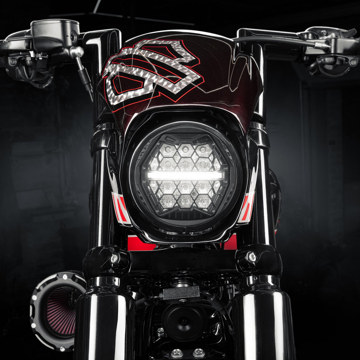 Killer Custom 5 3/4" Honeycomb LED Headlight - Street Bob / Low Rider S / Breakout 18-up