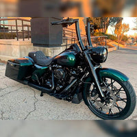 Wings Custom King Curve Rhino 2" Handlebars - Road King 00-24 - Gloss Black / Matte Black