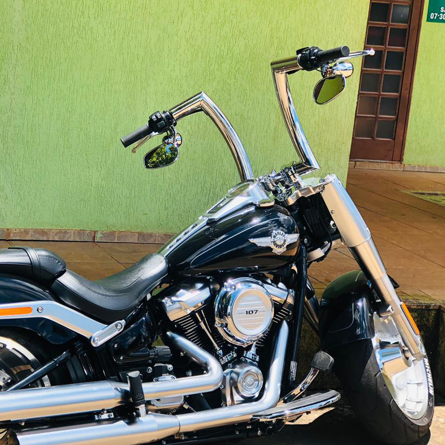 Wings Custom King Rhino 2" Handlebars - Fat Boy 00-26 - Polished Stainless Steel