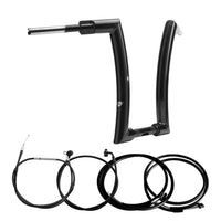 Wings Custom King Rhino 2" Handlebar Kit with Cables & Wiring - Road King 14-16 & 21-25 (Cable Clutch) - Gloss Black / Matte Black