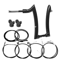 Wings Custom Diablo Rhino 2" Handlebar Kit with Clamps, Cables & Wiring - Breakout 13-15 (Cable Throttle) - Gloss Black / Matte Black