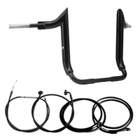 Wings Custom Diablo Rhino 2" Handlebar Kit with Cables & Wiring - Electra Glide 21-24 (Cable Clutch) - Gloss Black / Matte Black