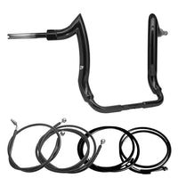 Wings Custom Diablo Front Rhino 2" Handlebar Kit with Cables & Wiring - Ultra Limited / Ultra Classic 14-20 (Hydraulic Clutch) - Gloss Black / Matte Black