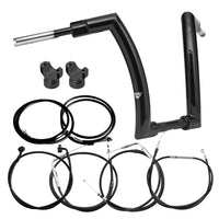 Wings Custom Front King Rhino 2" Handlebar Kit with Clamps, Cables & Wiring - Breakout 13-15 (Cable Throttle) - Gloss Black / Matte Black
