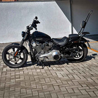 Wings Custom Sissy Bar King 30" Detachable with Luggage Rack - Street Bob 18-26 - Gloss Black / Matte Black