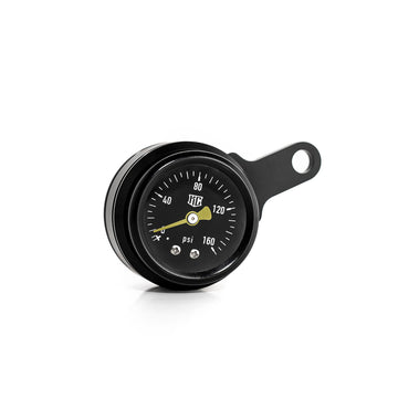 Killer Custom Rocker Box Mounted Air Ride Black Pressure Gauge Kit - Softail 18-up
